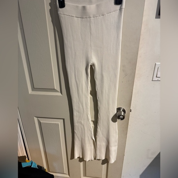 LE ORE RIMINI RIB KNIT FLARED PANTS NWOT SIZE XS - Picture 2 of 13